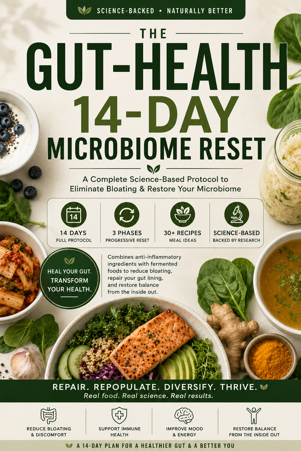 The Gut Health 14 Day Microbiome Reset Science Based Gut Healing Guide