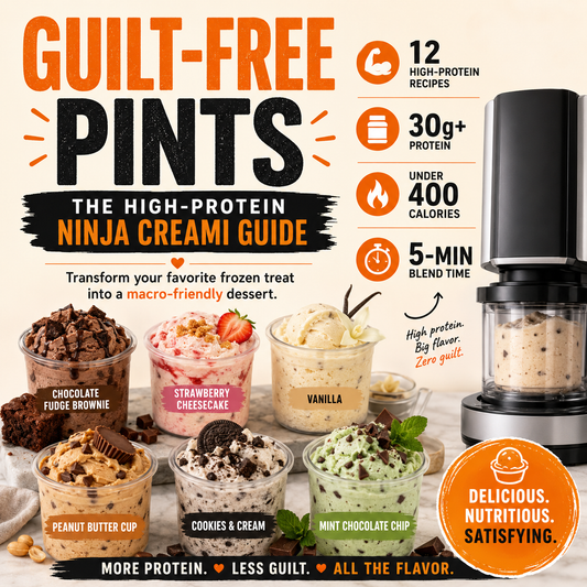 Guilt-Free Pints Ninja Creami Recipe Guide  High Protein Ice Cream PDF  12 Macro Friendly Dessert Recipes